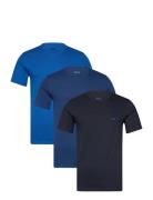 Tshirtrn 3P Classic Tops T-shirts Short-sleeved Navy BOSS