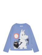 Moomin And Stinky Shirt Tops T-shirts Long-sleeved T-shirts Blue Marti...