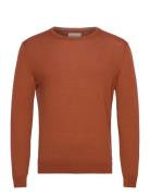 Extrafine Merino Wool C-Neck Tops Knitwear Round Necks Orange GANT