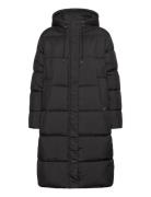 Odelia - Outerwear Vuorillinen Takki Topattu Takki Black Claire Woman