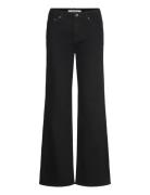 Srwilla Midwaist Wide Jeans Bottoms Jeans Wide Black Soft Rebels