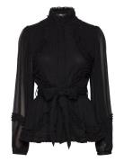 Violetta Blouse Tops Blouses Long-sleeved Black Love Lolita