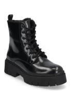 Kris_Lubootie_Brpu Shoes Boots Ankle Boots Laced Boots Black HUGO