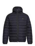 Hooded Insulated Jacket Vuorillinen Takki Topattu Takki Navy Fred Perr...