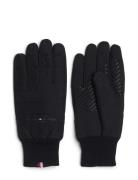 Th Established Mix Nylon Gloves Hanskat Käsineet Black Tommy Hilfiger