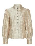 Yasripple Ls Shirt - Show Tops Blouses Long-sleeved Cream YAS