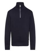 Jprblamilano Stitch Knit Half Zip Jnr Tops Knitwear Pullovers Navy Jac...