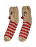 Pcjoy Fluffy Socks Christmas Box Lingerie Socks Regular Socks Beige Pi...