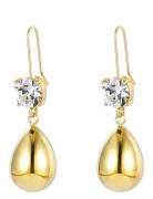 Drop Crystal Hook Earring Korvakoru Korut Gold Bud To Rose