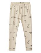 Marie Printed Leggings Bottoms Leggings Cream Liewood