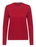 40/1 Cotton Jersey-Lsl-Tsh Tops T-shirts & Tops Long-sleeved Red Polo ...