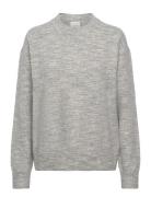 Soft Heather C-Neck Sweater Tops Knitwear Jumpers Grey Calvin Klein