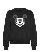 Sw Mickey Yeah! Tops Sweat-shirts & Hoodies Sweat-shirts Black Desigua...