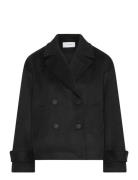 Renate Short Wool Blend Jacket Villakangastakki Black Bubbleroom