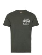 Machined Goods Workwear Tee Tops T-shirts Short-sleeved Green Superdry