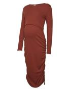 Mlemily June Ls Jrs Midi Dress 2F Noos Polvipituinen Mekko Red Mamalic...