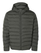 Slhbarry Quilted Hoodjacket Noos Vuorillinen Takki Topattu Takki Grey ...