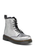 1460 Serena J Silver Distressed Foil Bootsit Nauhalliset Saapikkaat Si...