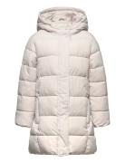 Hood Quilted Coat Toppatakki Cream Mango