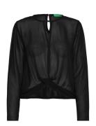 Blouse Tops Blouses Long-sleeved Black United Colors Of Benetton