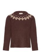 Wool Iceland Blouse Tops Knitwear Pullovers Brown Copenhagen Colors