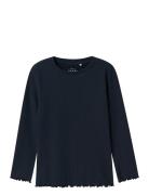 Nmfvemma Ls Slim Top Tops T-shirts Long-sleeved T-shirts Navy Name It