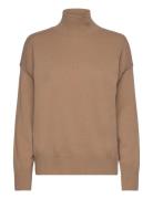 Superfine Lambswool Stand Collar Tops Knitwear Jumpers Brown GANT