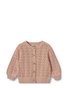 Knit Cardigan Celia Tops Knitwear Cardigans Pink Wheat