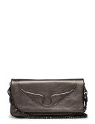 Rock Wings Metallic Grained Leather Bags Small Shoulder Bags-crossbody...