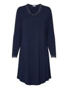 Bamboo Long Sleeve Nightdress With Yöpaita Navy Lady Avenue