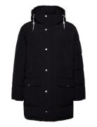 Heavy Down Mid Length Jacket Parka Takki Black GANT