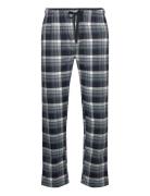 Checked Brushed Pyjama Pants Olohousut Blue Lindbergh