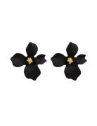 Lilly Flower Earring Accessories Jewellery Earrings Studs Black By Jol...