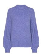 Patrisia Solid Knit Pullover Tops Knitwear Jumpers Blue A-View