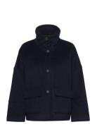 Cropped Wool Jacket Villakangastakki Navy GANT