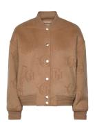 Jacquard Varsity Jacket Bombertakki Beige GANT