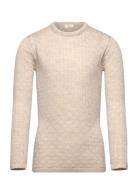 Merino Classic Pointelle Blouse Tops Knitwear Pullovers Beige Copenhag...