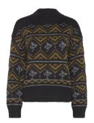 Metallic Fair Isle Pullover Tops Knitwear Jumpers Black Scotch & Soda