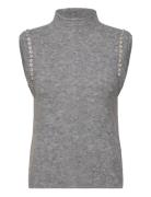 Cmibra-Waistcoat Vests Knitted Vests Grey Copenhagen Muse