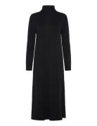 Regine Dress Wool Cotton Polvipituinen Mekko Black Naja Lauf