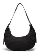 Faux Suede Crossbody Bag Bags Top Handle Bags Black Monki