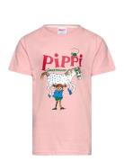 Pippi T-Shirt 2 Tops T-shirts Short-sleeved Pink Pippi Langstrømpe