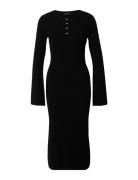 Anya Merino Wool Blend Knitted Dress Polvipituinen Mekko Black Lexingt...