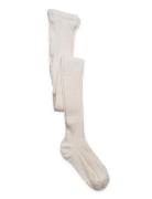 Cable Knitted Stockings Offwhite Sukkahousut Cream Geggamoja