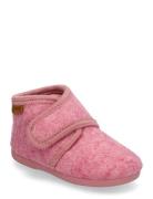 Slippers Wool Velcro Aamutossut Sisäkengät Pink En Fant