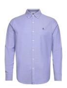 Ls Oxford Strtch No Tops Shirts Casual Blue Original Penguin