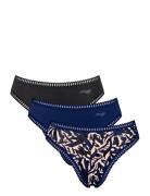 Sloggi Go Crush High Leg C3P Alushousut Brief Tangat Navy Sloggi