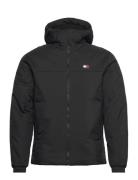 Tjm Lt Poly Jacket Ext Vuorillinen Takki Topattu Takki Black Tommy Jea...