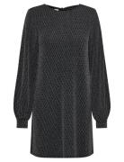 Onlcarol L/S Glitter Bow Dress Jrs Lyhyt Mekko Black ONLY