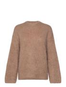 Addax Crewneck Sweater Tops Knitwear Jumpers Brown Dante6